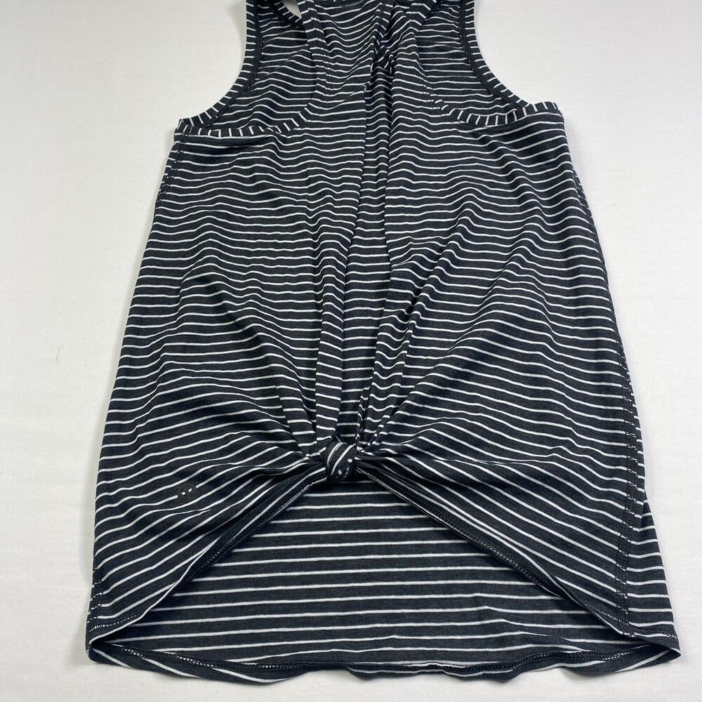 Lululemon Size 2 All Tied Up Tank Modern Stripe Black White Yoga Womens